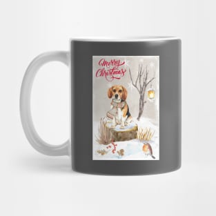 Beagle Merry Christmas Santa Dog Mug